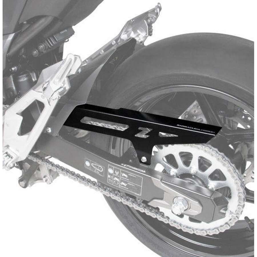 cubre cadena en aluminio negro barracuda kawasaki z800 13-16